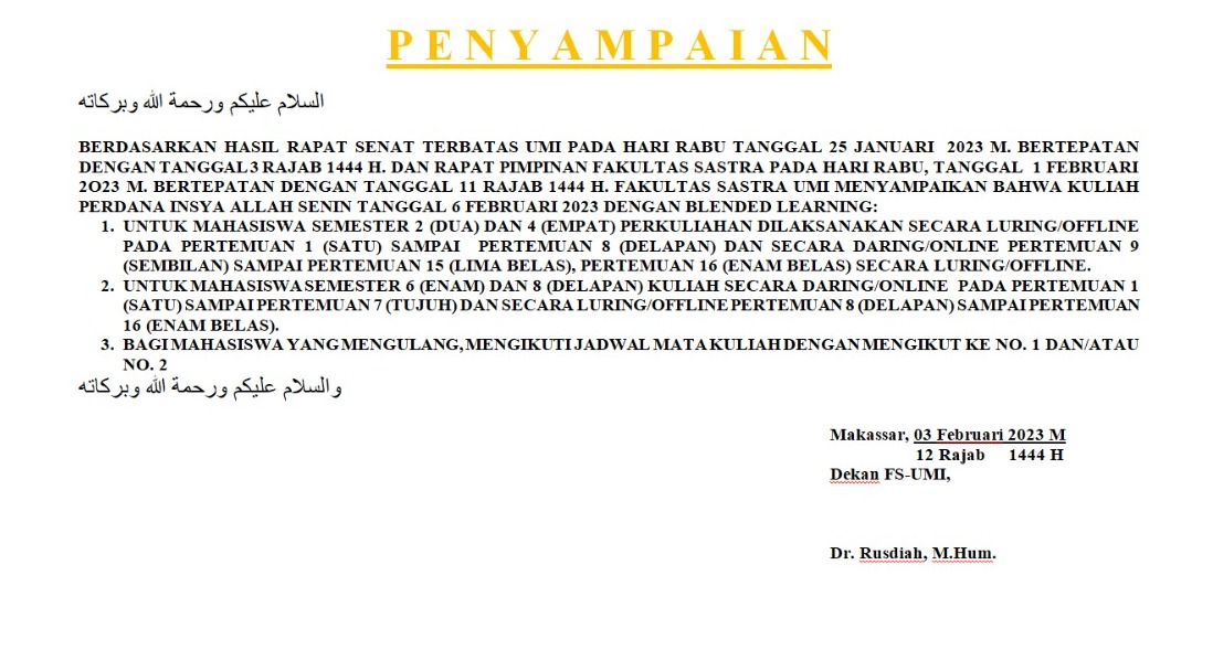 Mahasiswa Fakultas Sastra Keluhkan Perkuliahan Blanded Learning